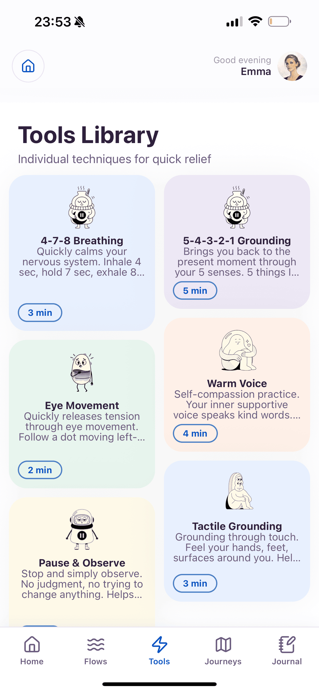 MettaShift Tools screen